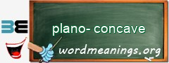 WordMeaning blackboard for plano-concave